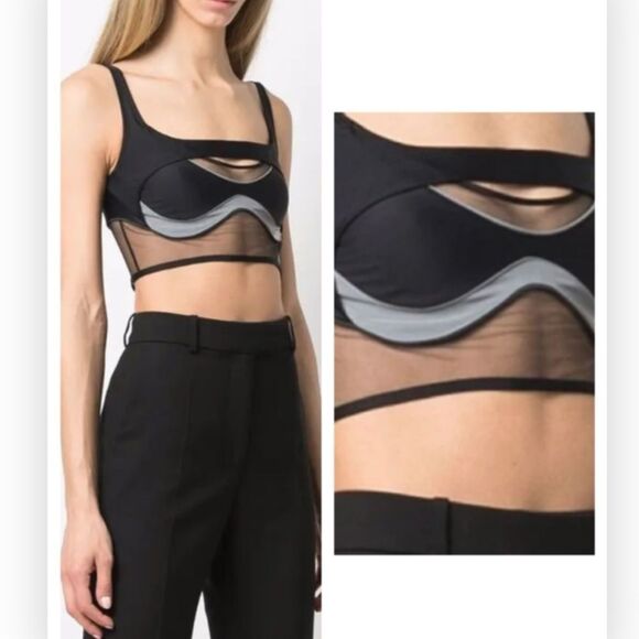 MUGLER panelled cut-out bralette size 40/L NWT $798 - Picture 11 of 11
